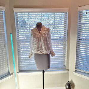 Feather Bone By Anthropologie “Edda” Smocked Dolman Sleeve Top Size XS